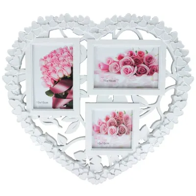 Ramă foto colaj 3 poze - model Heart