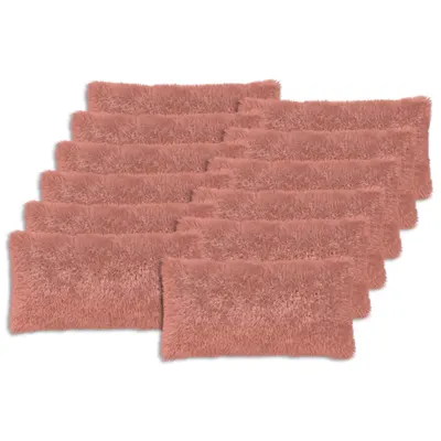 vidaXL Husă pentru pernă 12 pcs HEERLEN Roz 40 x 80 cm Fleece PV