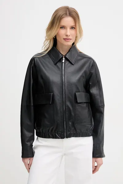 Trussardi jachetă scurtă pentru femei, din piele