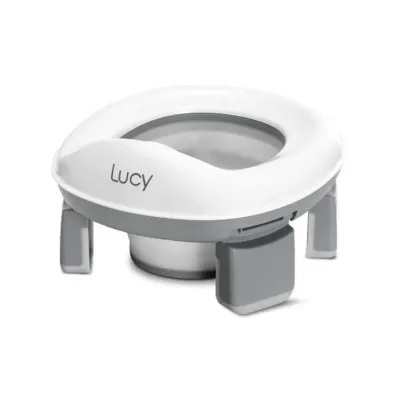 Olita pliabila de voiaj 2 in 1, Lorelli Lucy, cu functie reductor WC, geanta de transport si 20 saci de unica folosinta, Grey