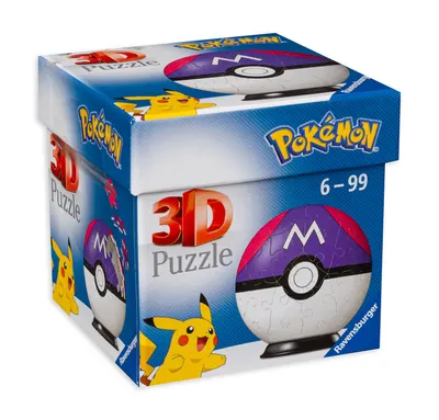 Puzzle 3D Ravensburger din 54 de piese - Pokemon - Master Ball