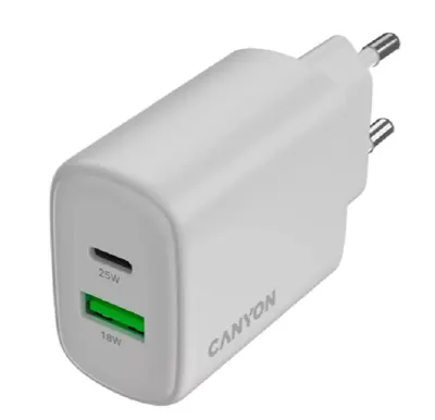 Încărcător Canyon - OnCharge 250, 25W, alb