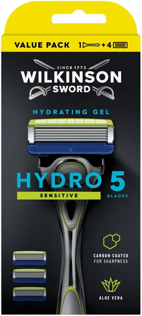 Wilkinson Sword Hydro 5 Sistem de bărbierit Sensitive, cu 4 lame de rezervă