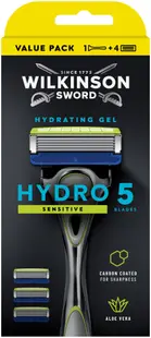 Wilkinson Sword Hydro 5 Sistem de bărbierit Sensitive, cu 4 lame de rezervă