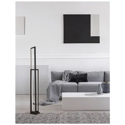 Lampa podea ZESIRO Sand Negru Aluminiu & Acrylic LED 28W 24V 1950Lm 3000K IP20