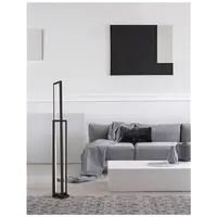 Lampa podea ZESIRO Sand Negru Aluminiu & Acrylic LED 28W 24V 1950Lm 3000K IP20