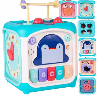 Jucărie pentru copii 7 în 1 MalPlay - Cub interactiv educațional