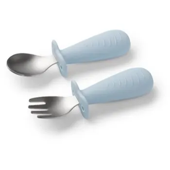 BabyOno Be Active Stainless Steel Spoon and Fork tacâmuri pentru copii