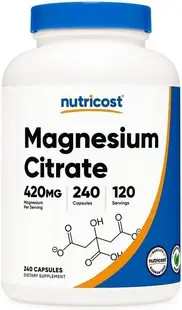 Magnesium Citrate, 240 capsule, Nutricost