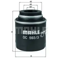 Filtru ulei MAHLE ORIGINAL OC 593 3
