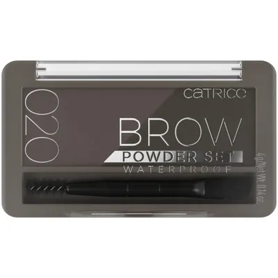 Set pudra pentru sprancene rezistent la apa Brow Powder 020 - Ash Brown, 4g, Catrice