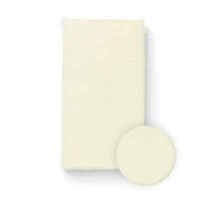Cearceaf cu elastic pentru patut copii Bocioland Cream 120x60 cm, din 100 bumbac jersey, 0 luni+