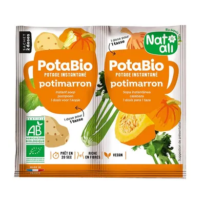 Supa instant cu dovleac si legume bio 2 buc x 8.5g 17g Nat-ali
