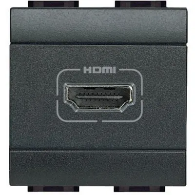 Conector HDMI tip A V1.3 cu surub - LiVinglight - Antracit -2 module