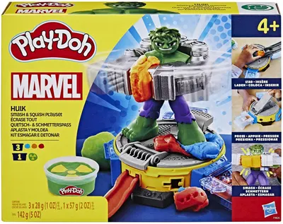 Set cu plastilină Play-Doh Marvel - Hulk, Smash And Squish