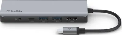 Hub USB Belkin - Connect, 7 porturi, USB-C, gri