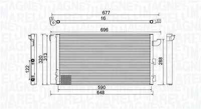 Condensator climatizare (cu uscator) potrivit FIAT PANDA, PANDA HATCHBACK 1.1-1.2LPG 09.03