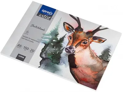 Caiet de schițe Spree Artist - A5, 20 foi, 150 g/m2
