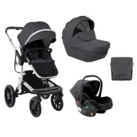 Carucior combinat 3 in 1 Kikka Boo Irene Gri inchis