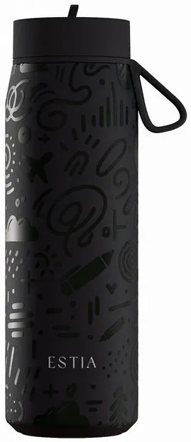 Sticlă termică cu mâner Estia Pulse - Noir Echo, 500 ml