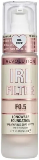 Makeup Revolution Fond de ten de lunga durata IRL Filter, F0.5, 23 ml