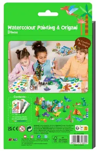 Carte de colorat cu apă Avenir - Dinozauri origami