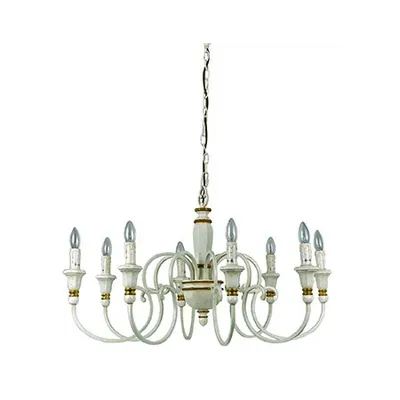 Candelabru Palio, 8 becuri, dulie E14, D:900 mm, H:530/1750 mm, Alb