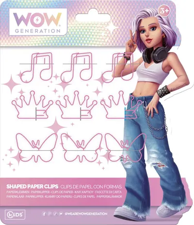 Agrafe de hârtie WOW Generation - 9 buc, sortiment