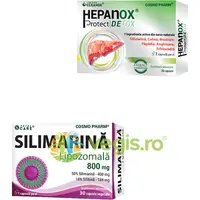 Pachet Silimarina Lipozomala 800mg 30cps + Hepanox Protect Detox 30cps