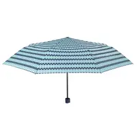 Umbrelă damă MINI manuală Perletti geometrico verde albastru
