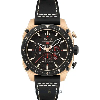Ceas AVI-8 AVI-8 AV-4100-06 Mens Watch Hawker Hunter Dual Time Chronograph 43mm 5ATM