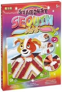 Set creativ KSG Crafts Sequin Art Stardust - Arta cu paiete si brocart, Catel