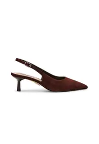 Pantofi slingback de piele intoarsa Korra - Maro