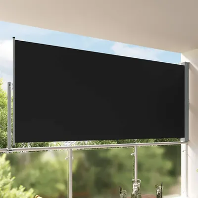 vidaXL Copertină laterală retractabilă, negru, 160 x 300 cm