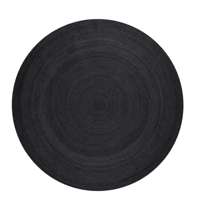 Covor negru reversibil/țesut manual rotund din iută ø 200 cm Braided – Hanse Home