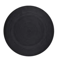 Covor negru reversibil/țesut manual rotund din iută ø 200 cm Braided – Hanse Home