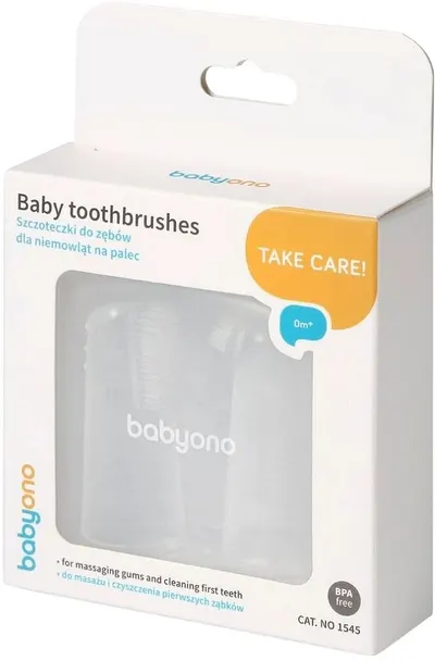 Set perii pentru masajul gingiilor Babyono - 2 bucăți