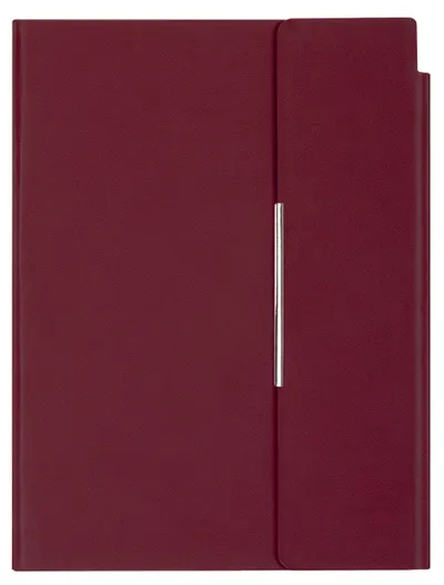 Agenda din piele cu capac magnetic Velvet A5 - Bordo