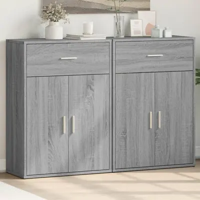 Gossi dulapuri, 2 buc., gri sonoma, 60x30x84 cm, lemn prelucrat
