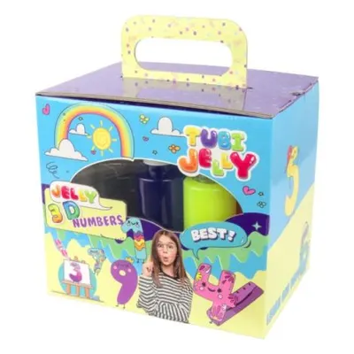 SET TUBI JELLY (gel modelator) cu 6 culori si acvariu mic , NUMERE