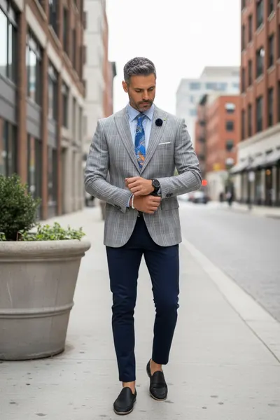 Sacou barbati slim fit gri 1031 18-3.2