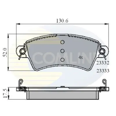 Set placute frana, frana disc COMLINE CBP01549