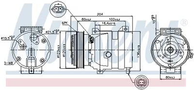 Compresor AC clima RENAULT LAGUNA II, VEL SATIS 1.8-2.2D dupa 2001
