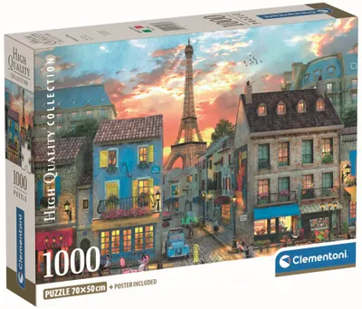 Puzzle Clementoni din 1000 piese - Străzile Parisului