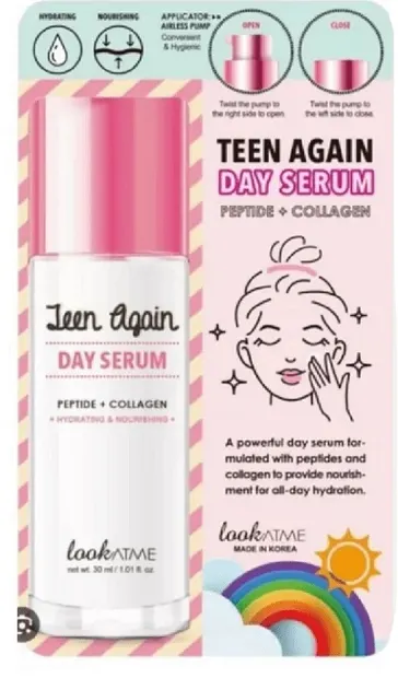 LookAtMe Teen Again Ser facial zilnic cu peptide și colagen, 50 ml