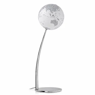 Glob pamantesc iluminat Stem Reflection, 30 cm, alb si gri