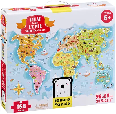 Puzzle de podea Banana Panda din 168 de piese - Cercetători tineri