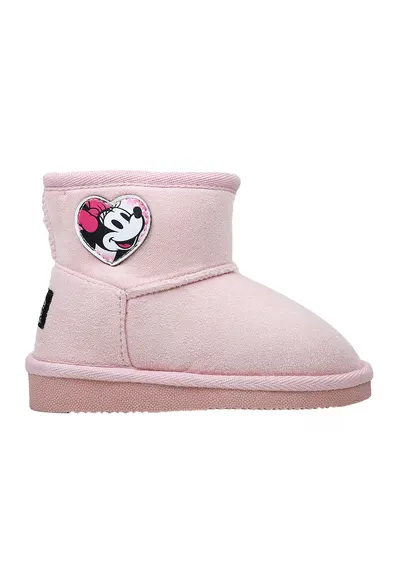 Ghete fara inchidere cu Minnie Mouse - Alb/Roz pal