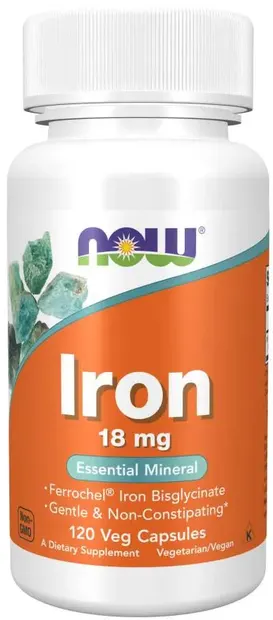 Iron, 18 mg, 120 capsule, Now