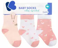 Sosete bebelusi cu urechi 3D Kikka Boo - Rabbits in Love, 2-3 ani, 3 perechi